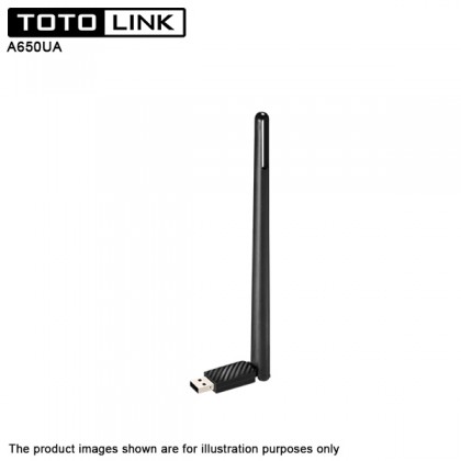 TOTOLINK A650UA AC650 Dual Band USB WiFi MU-MIMO Adapter with Antenna TOTOLINK A650UA AC650 Dual Band USB WiFi MU-MIMO Adapter with Antenna